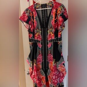 City Chic Black and White Floral Dress